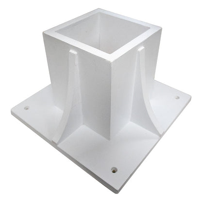 Decorative Post Mounting Bracket, White