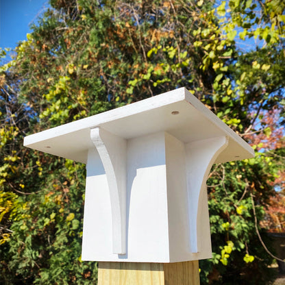 Decorative Post Mounting Bracket, White