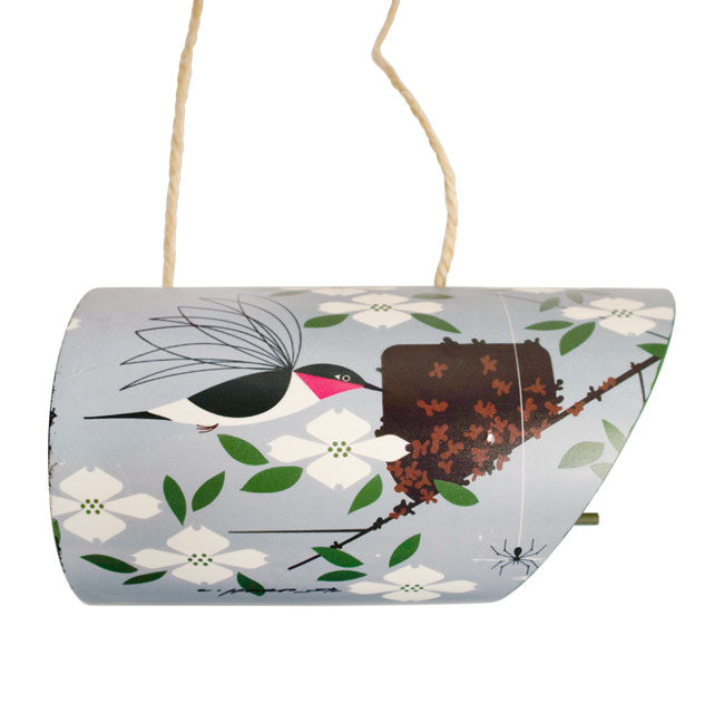 Charley Harper Homemaker Horizontal Bird House for Hummingbirds