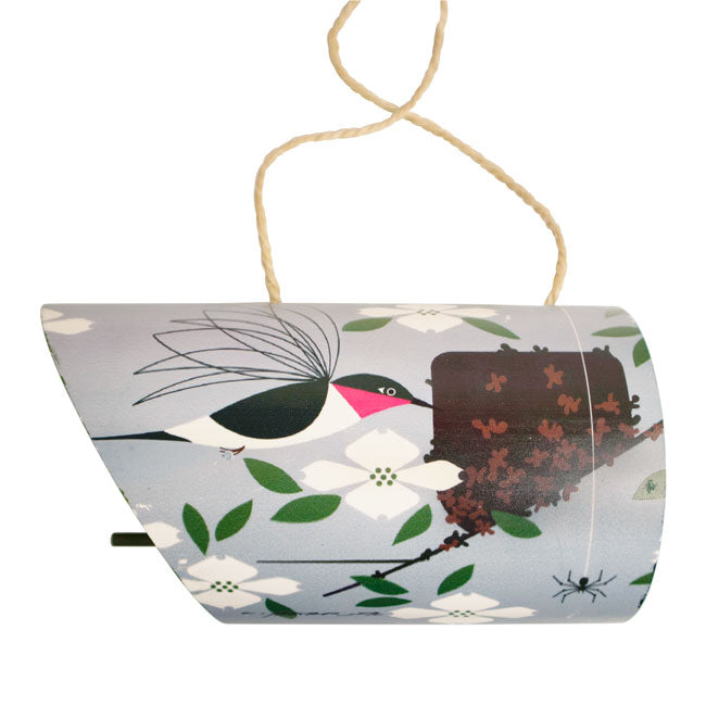 Charley Harper Homemaker Horizontal Bird House for Hummingbirds