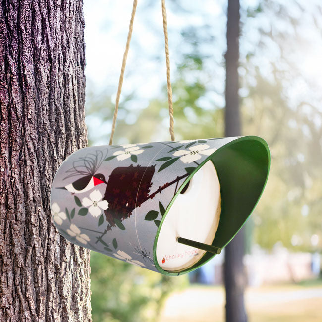 Charley Harper Homemaker Horizontal Bird House for Hummingbirds