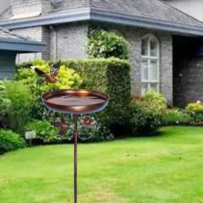 Cast Iron Bird Bath and Feeder — Detachable Garden Bowl