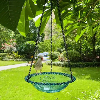 Hanging Bird Bath Bowl — Flower Shape, One or Two Tiers, 4 Colours