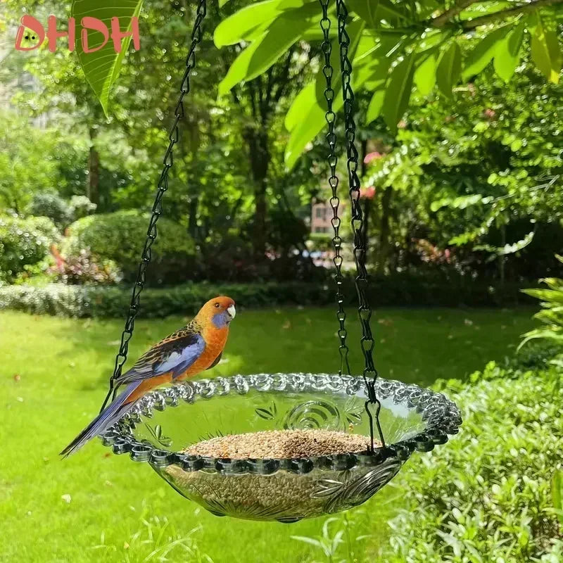 Hanging Bird Bath Bowl — Flower Shape, One or Two Tiers, 4 Colours