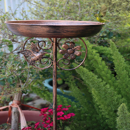 Cast Iron Bird Bath and Feeder — Detachable Garden Bowl