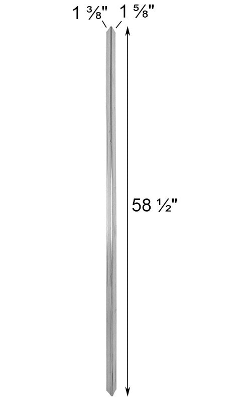 Telescoping Aluminum Triangular Pole, 12'