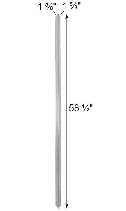 Telescoping Aluminum Triangular Pole, 12'