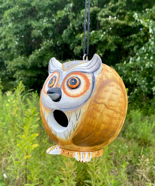 Songbird Essentials Gord-O Bird House, Owl - BIRDLOVER