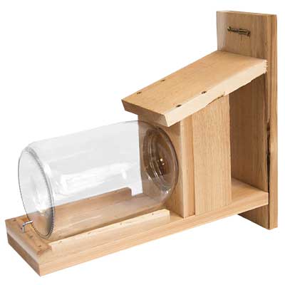 Wooden Squirrel Jar Feeder - BIRDLOVER