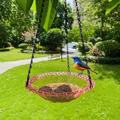 Hanging Bird Bath Bowl — Flower Shape, One or Two Tiers, 4 Colours