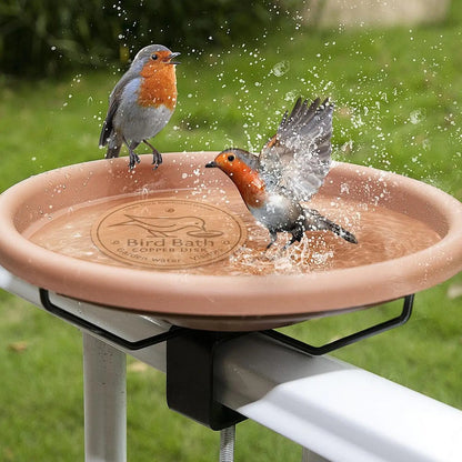 Copper Bird Bath Disk — Keeps Water Clear Without Chemicals