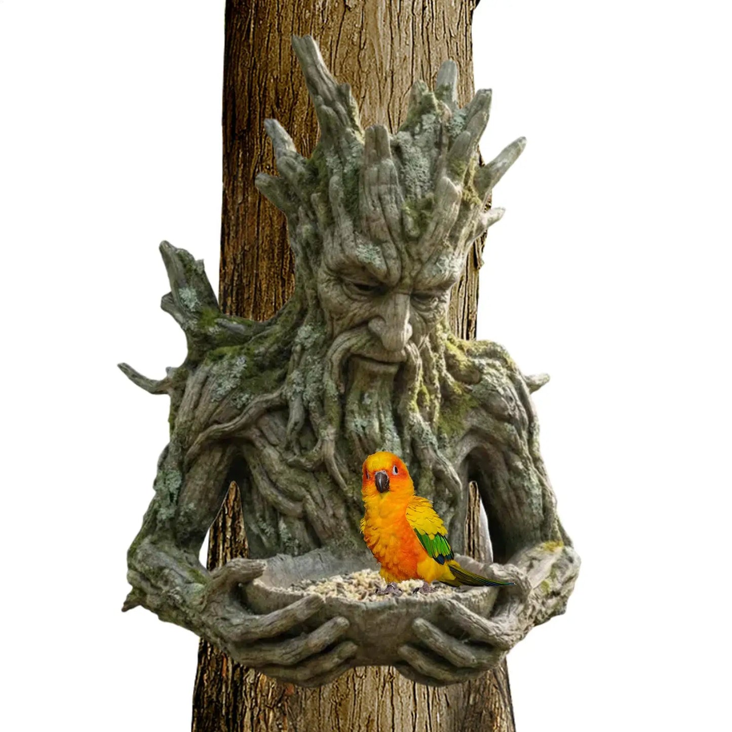 Sculptural Garden Bird Feeder — Modern Tree Design, Balcony Size