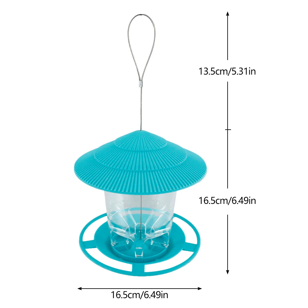 Large Capacity Hanging Bird Feeder — 2.6 lb, Twist-Lock Lid, 3 Colours