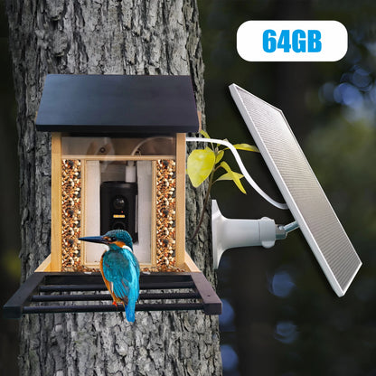 Bird Feeder Camera with Night Vision — 1080P, Solar, Works Without WiFi