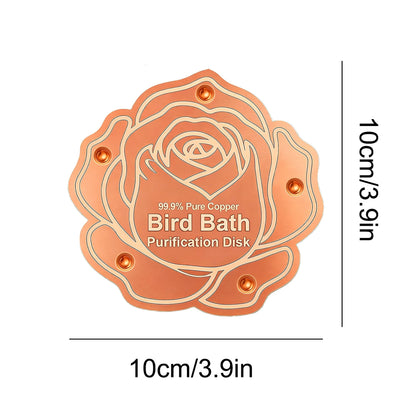 Copper Bird Bath Disk — Keeps Water Clear Without Chemicals