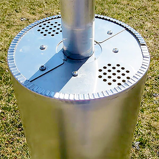 Troyer's Birds' Paradise Round Pole Guard, Gray - BIRDLOVER