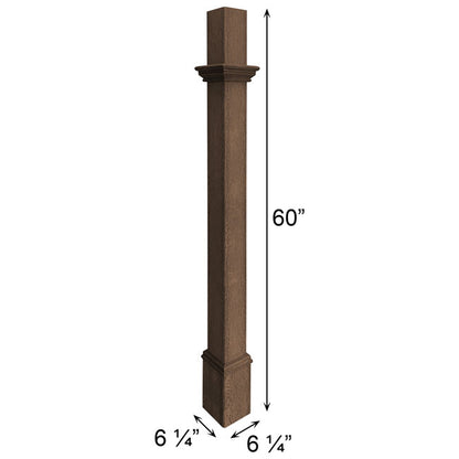 Decorative Mounting Post, Espresso - 5'