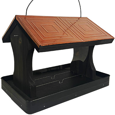 Vintage Tin Panel Roof Hopper Feeder