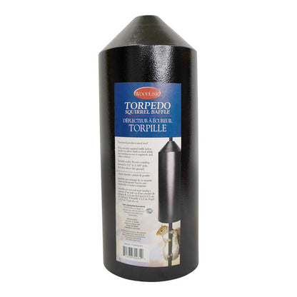 Torpedo Squirrel Baffle, Black, 6" dia.