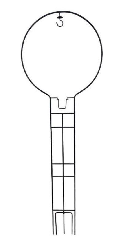 Trellis Hanger with Hummingbird Swing, Black, 72"H