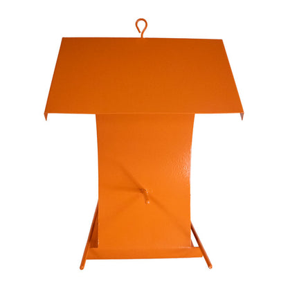 Orange Metal Six Station Oriole Feeder