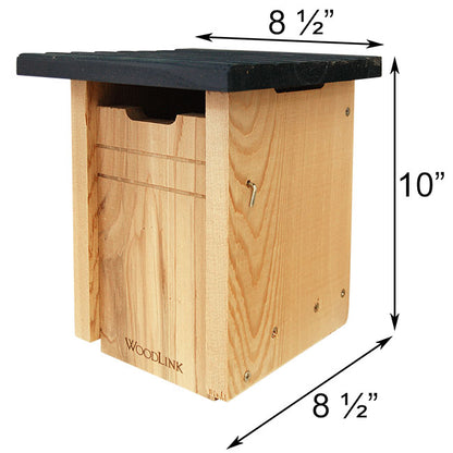 Cedar Swallow or Bluebird House with Blue Roof