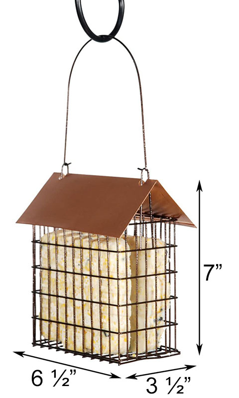 Coppertop Double Suet Cage Bird Feeder
