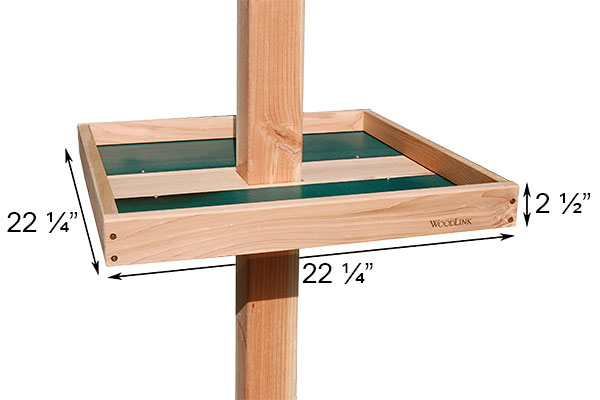 Giant Post Mounted Seed Tray with 4 x 4 Adapter