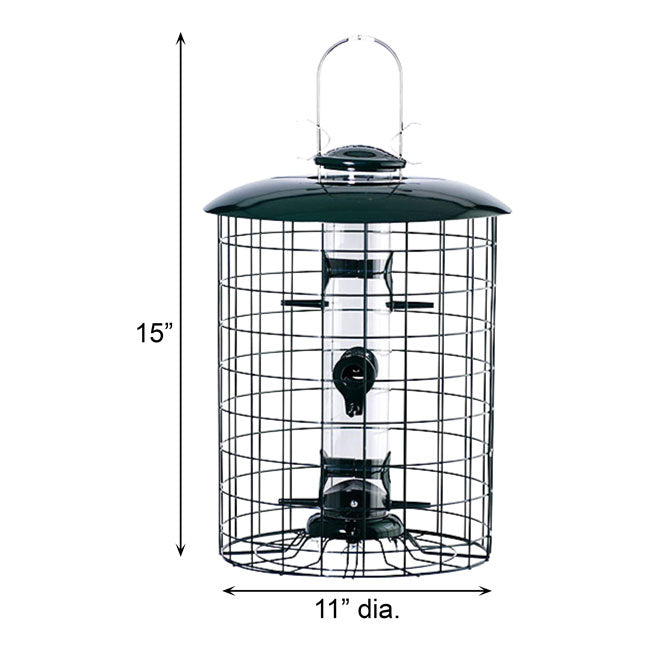 Caged Seed Tube Bird Feeder