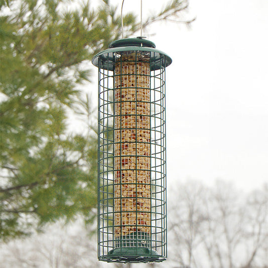 Caged Screen Tube Bird Feeder - BIRDLOVER