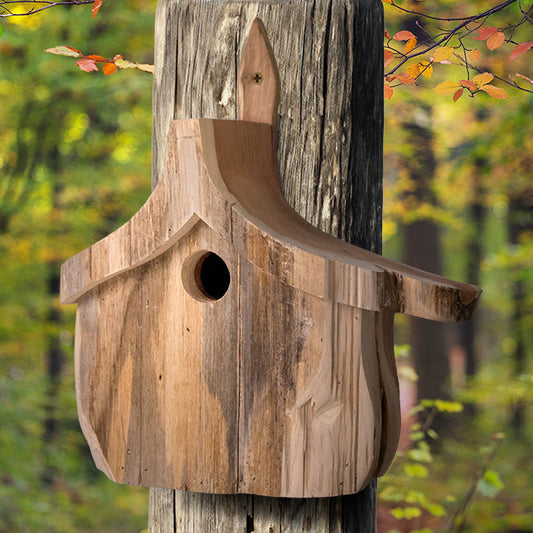 Rustic Cedar Handcrafted Bluebird House - BIRDLOVER