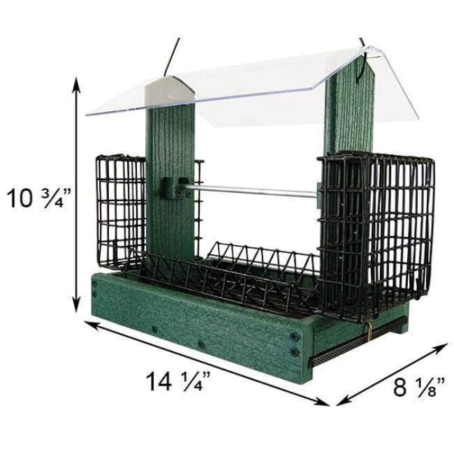 Audubon Going Green 5 in 1 Green Bird Feeder