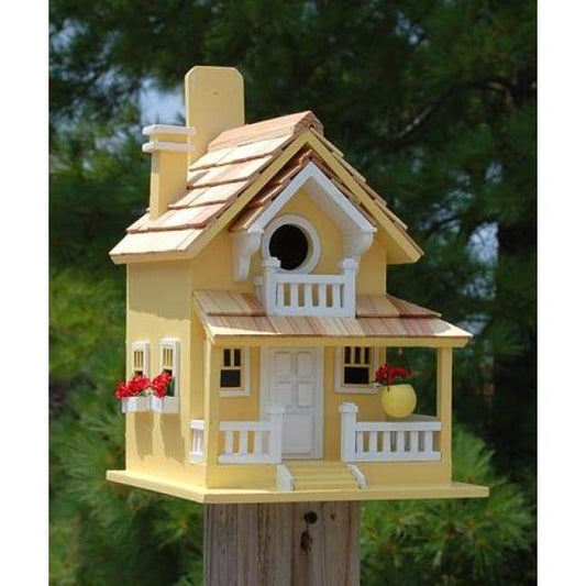 Backyard Cottage Bird House, Yellow - BIRDLOVER