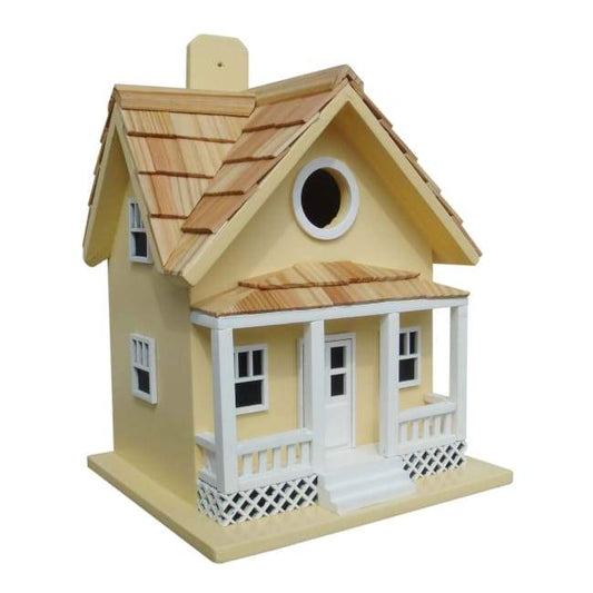 Beachside Cottage Bird House, Yellow - BIRDLOVER