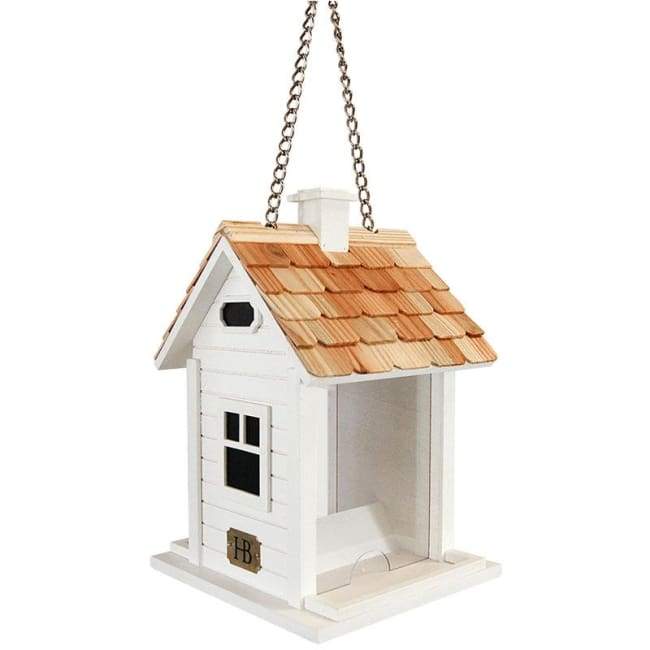 Christmas Cottage Bird Feeder, White