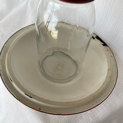 Birdfeeder quart capacity birdfeeder red and white birdfeeder - BIRDLOVER