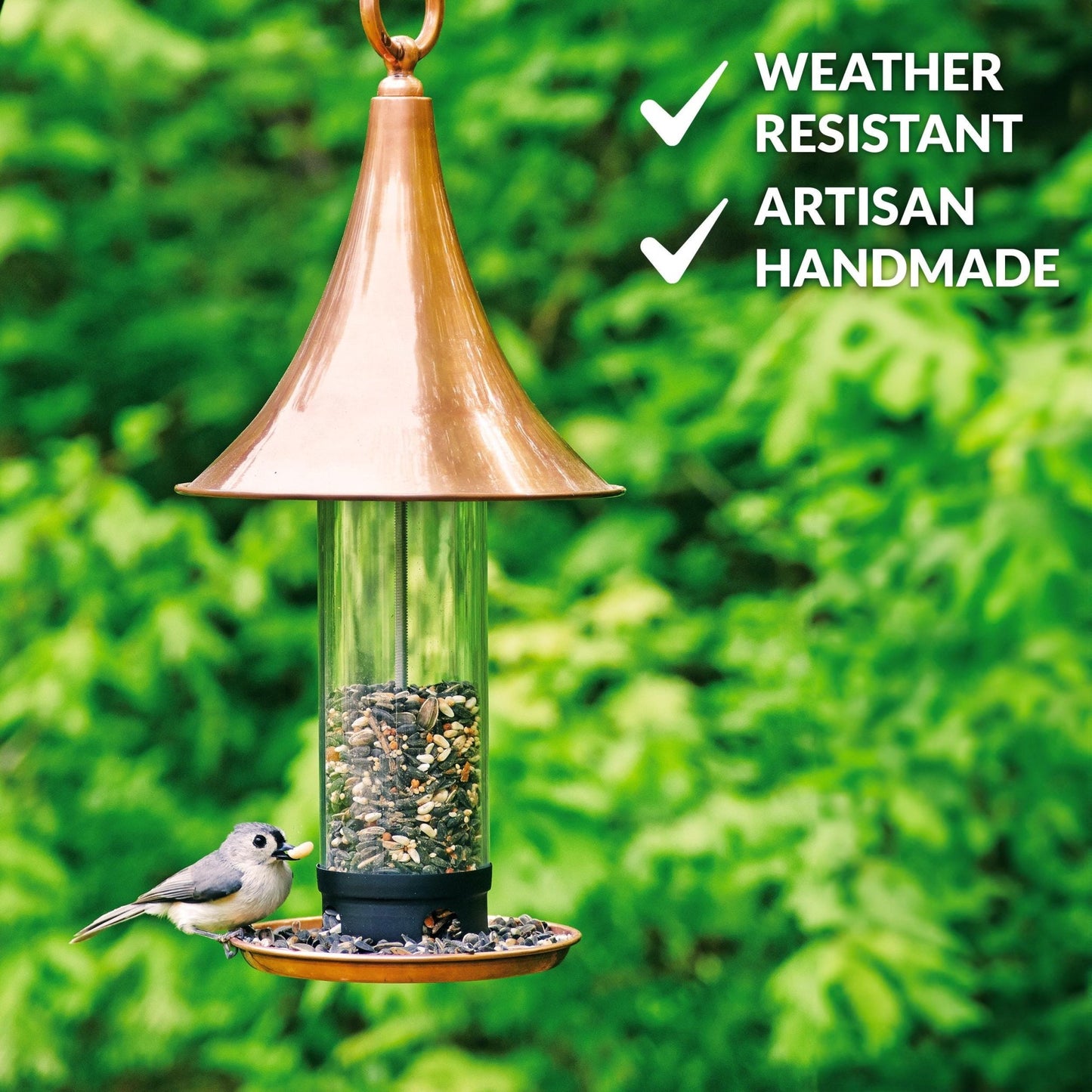 Castella Turret - Inspired Pure Copper Bird Feeder - BIRDLOVER