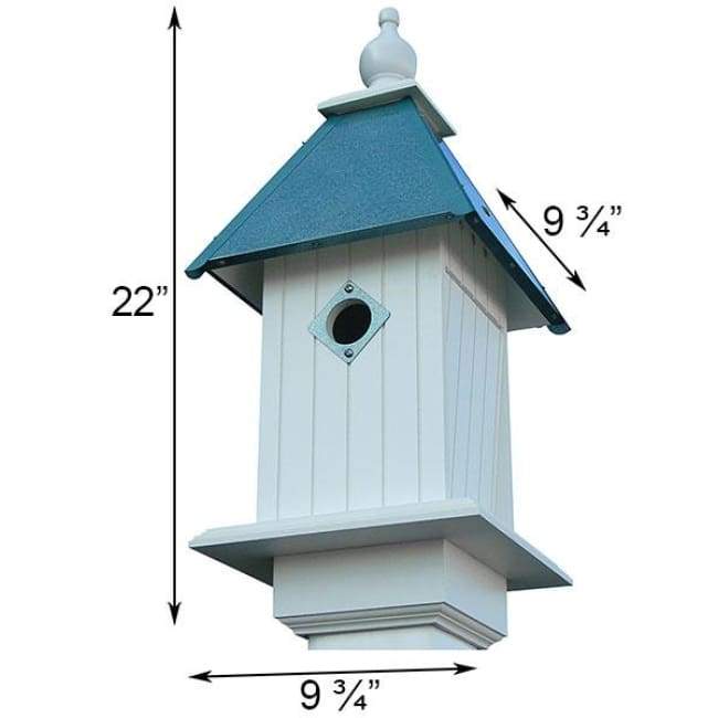 Cathedral Bird House with Verdigris Roof