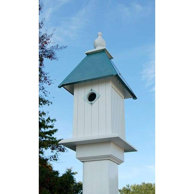 Cathedral Bird House with Verdigris Roof