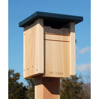 Cedar Swallow or Bluebird House with Blue Roof