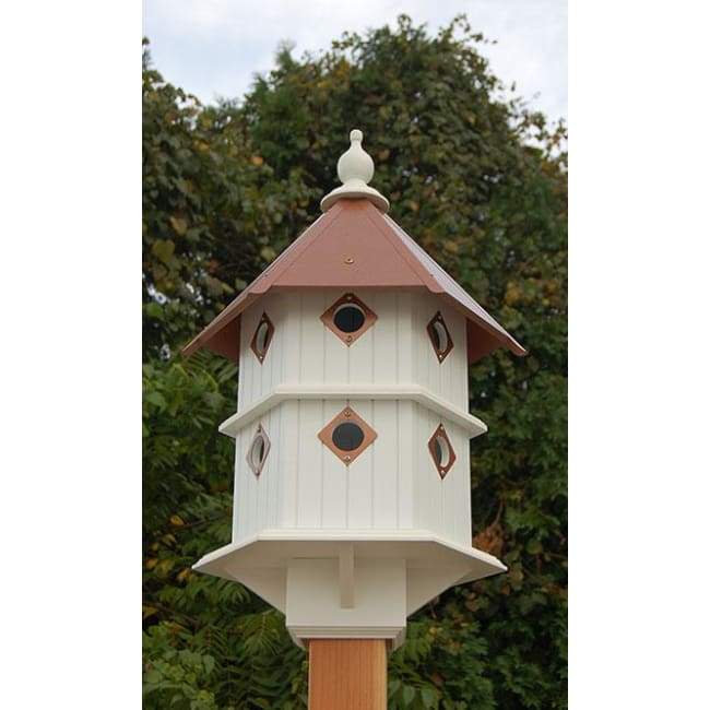 Chateau Bird House with Hammered Copper Colored Metal Roof