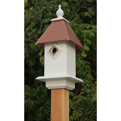 Classic Bluebird House with Hammered Copper Colored Metal Roof