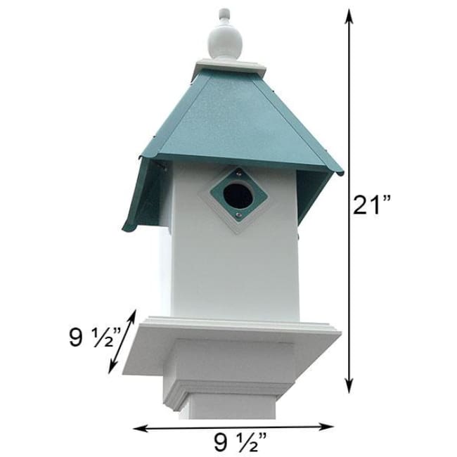 Classic Bluebird House with Verdigris Roof