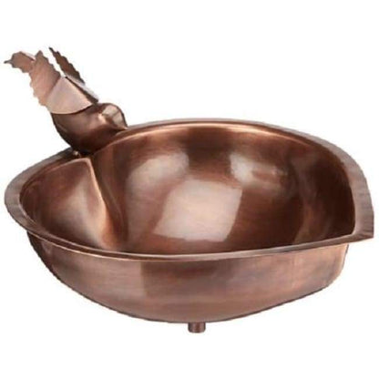 Copper Colored Heart Shaped Bird Bath