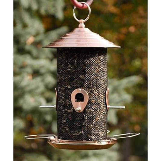 Copper Colored Mixed Seed Mesh Bird Feeder - BIRDLOVER