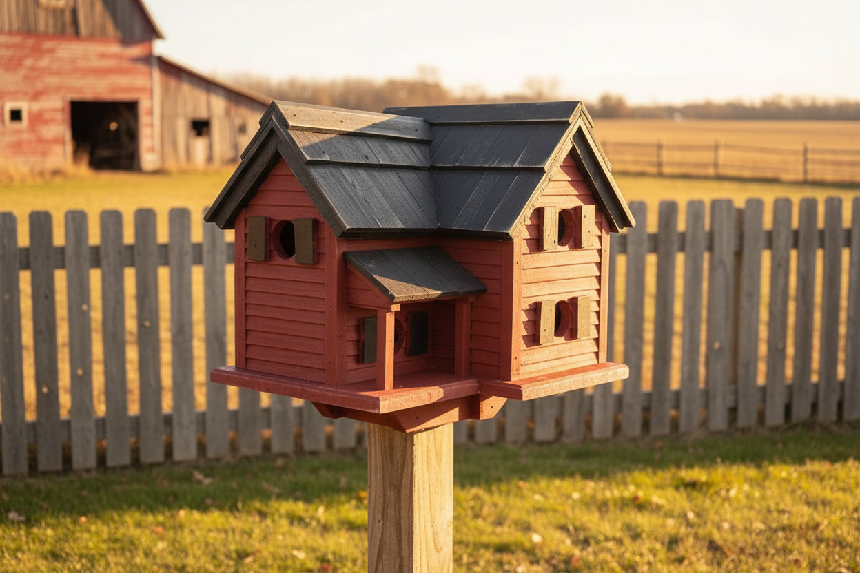 Cottage Style Birdhouse | Reclaimed Materials | Large Birdhouse | SH - BH4 - BIRDLOVER