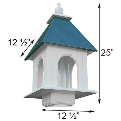 Dogwood Bird Feeder with Verdigris Roof