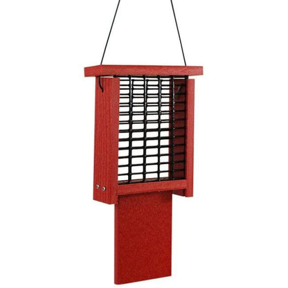 Going Green Suet Feeder with Tail Prop, Red