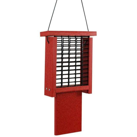 Going Green Suet Feeder with Tail Prop, Red - BIRDLOVER
