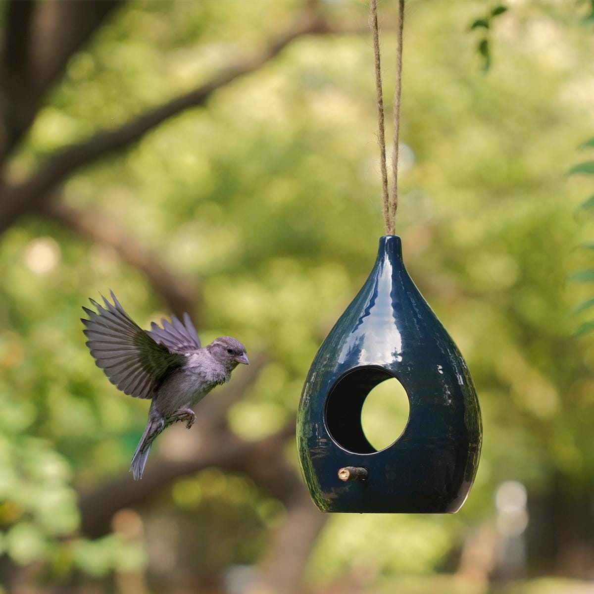 Handmade Ceramic Bird Feeder Set — Water & Food Station - BIRDLOVER